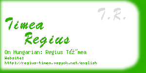 timea regius business card